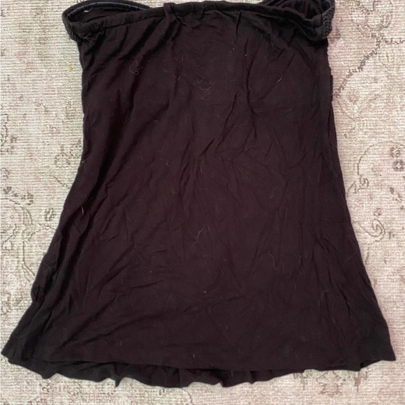 black y2k strapless top with crochet detail - Picture 2 of 5